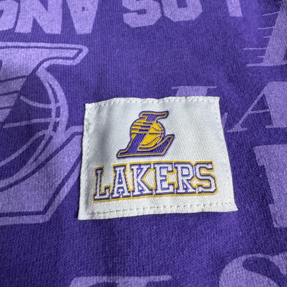 NBA Los Angeles Lakers Logo Women’s Purple Wide Leg Sweatpants Size Medium - Picture 2 of 6